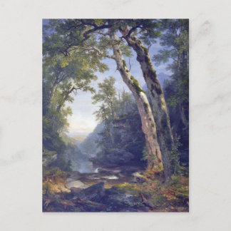 Die Fänge, die Waldlandschaft, das Öl auf der Lein Postkarte
