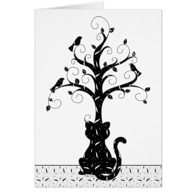 Die Fantasie-Karte einer Miezekatze (Vorne)