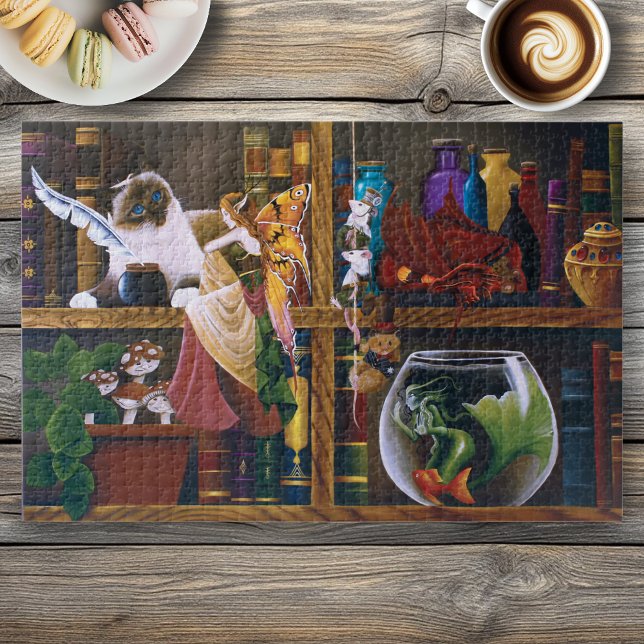 Die Fantasiebibliothek der Zauberer Puzzle (Von Creator hochgeladen)