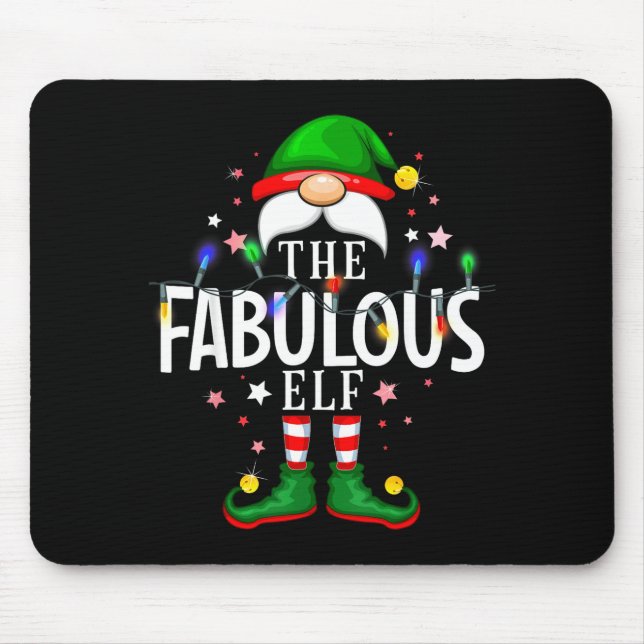 Die fantastische Elf-Christmas-Familien-Pyjama-Par Mousepad (Vorne)