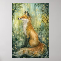 Die Fantasy Art des verzauberten Smaragdwald Fox K