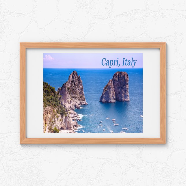 Die Faraglioni-Felsen von Capri, Italien Poster (Von Creator hochgeladen)