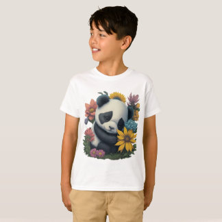 Die Farbe blüht! Bezaubernde Panda und Blume kaufe T-Shirt
