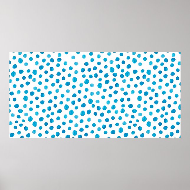 Die Farbe der Aquarellmalerei ist ein modernes Mus Poster (Vorne)