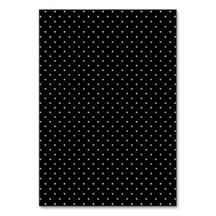 Die Farbe der Polka-Punkte auf schwarzem Klick anp Tischnummer