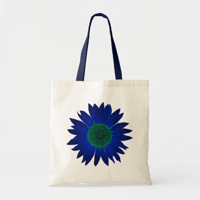 Die Farbe der Sonnenblume-Taschen-Tasche - Blau Tragetasche (Vorne)