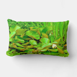 Die Farbe des grünen Teichkissens Lendenkissen