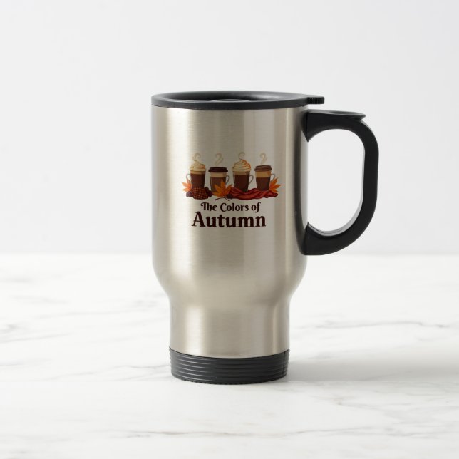 Die Farbe des Kürbisspeckkaffees im Herbst Reisebecher (Rechts)