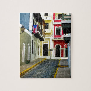die Farbe von altem San Juan Puerto Rico Puzzle