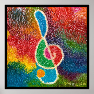 die Farbe von Musik Poster