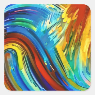 die Farben am Himmel Quadratischer Aufkleber