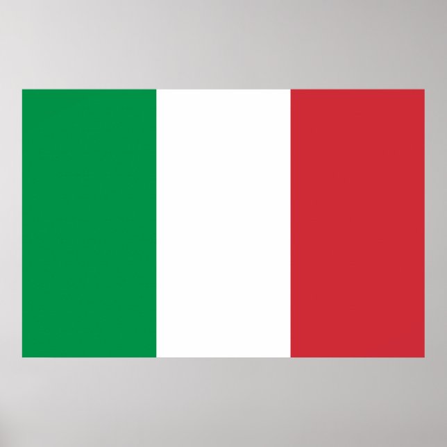 Die Farben der grünen und roten italienischen Fahn Poster (Vorne)