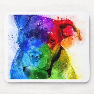 Die Farben der Liebe sind ein Pitbull Mousepad