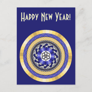 Die Farben der neue Jahr-Postkarte Feiertagspostkarte