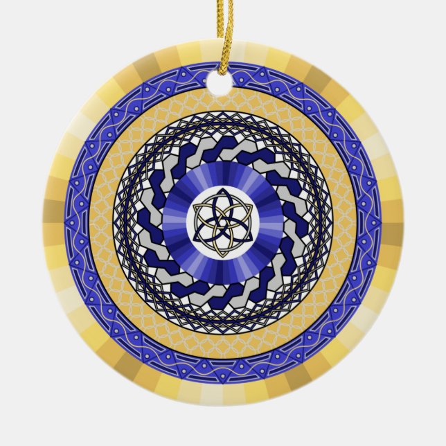 Die Farben der Neujahrsschmuck Keramikornament (Vorne)