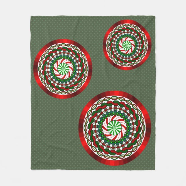 Die Farben der weihnachtlichen Fleece-Decke Fleecedecke (Vorderseite)