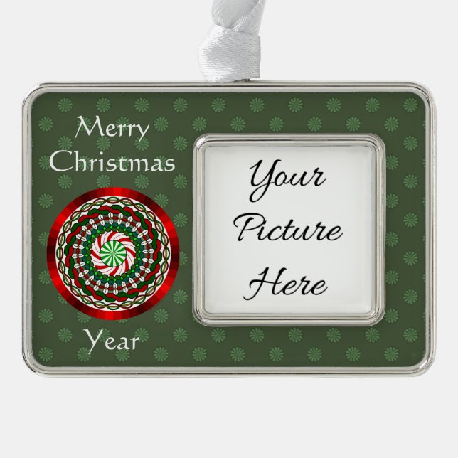 Die Farben der Weihnachtsrahmen Rahmen-Ornament Silber (Vorderseite)