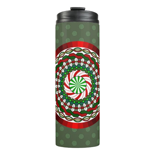 Die Farben der Weihnachtswärme Thermosbecher (Vorderseite)