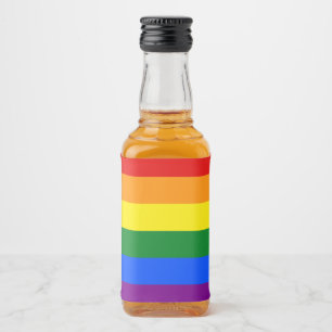 Die Farben des Regenbogens Alkoholflaschenetikett