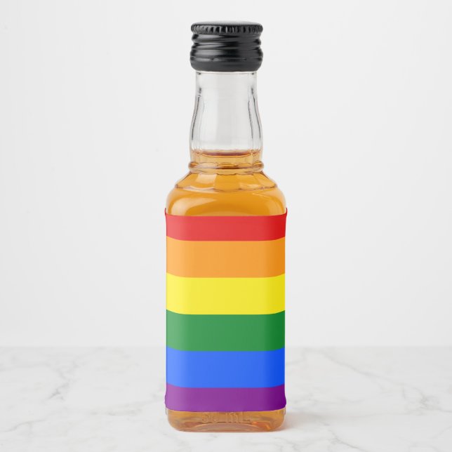 Die Farben des Regenbogens Alkoholflaschenetikett (Vorderseite)