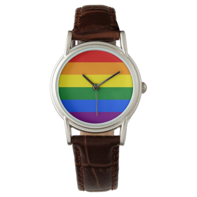 Die Farben des Regenbogens Armbanduhr (Vorderseite)
