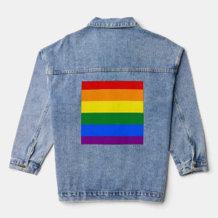 Die Farben des Regenbogens Jeansjacke