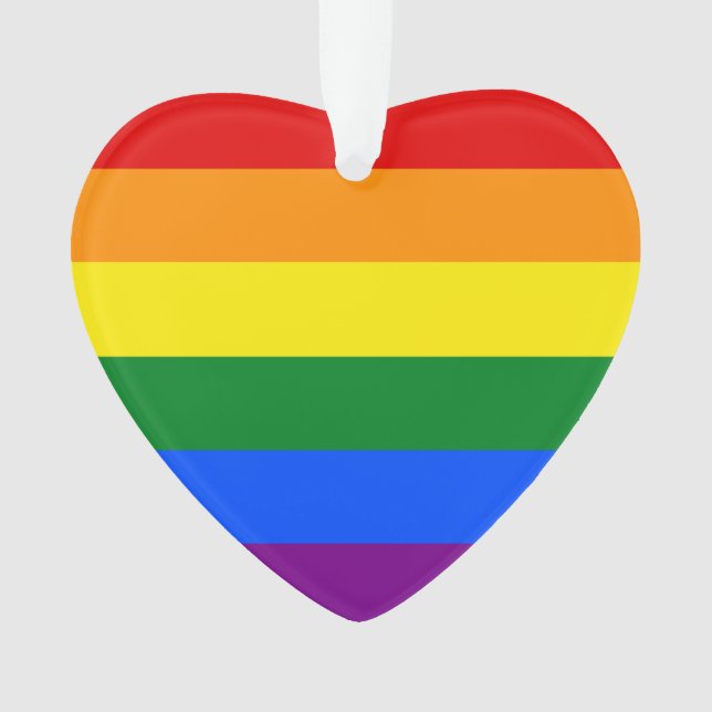 Die Farben des Regenbogens Ornament (Vorderseite)