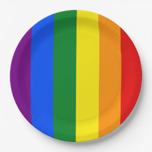 Die Farben des Regenbogens Pappteller