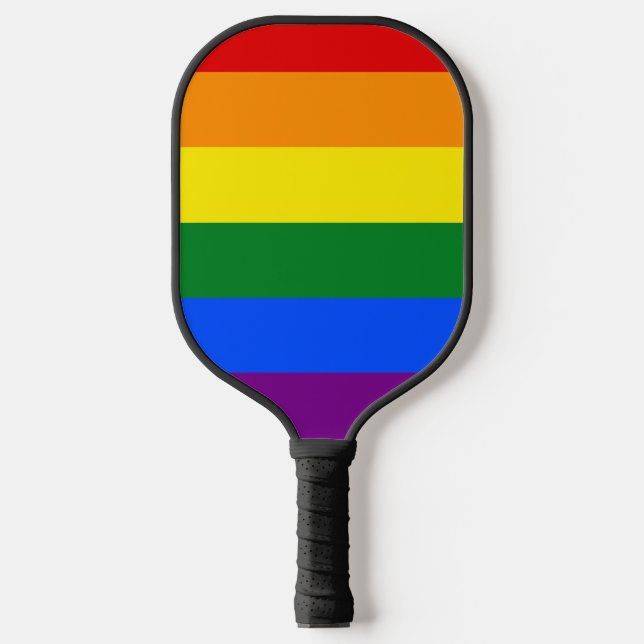 Die Farben des Regenbogens Pickleball Schläger (Vorderseite)