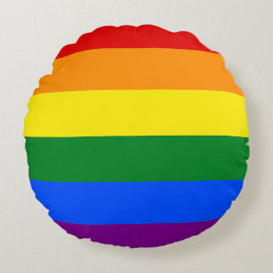 Die Farben des Regenbogens Rundes Kissen