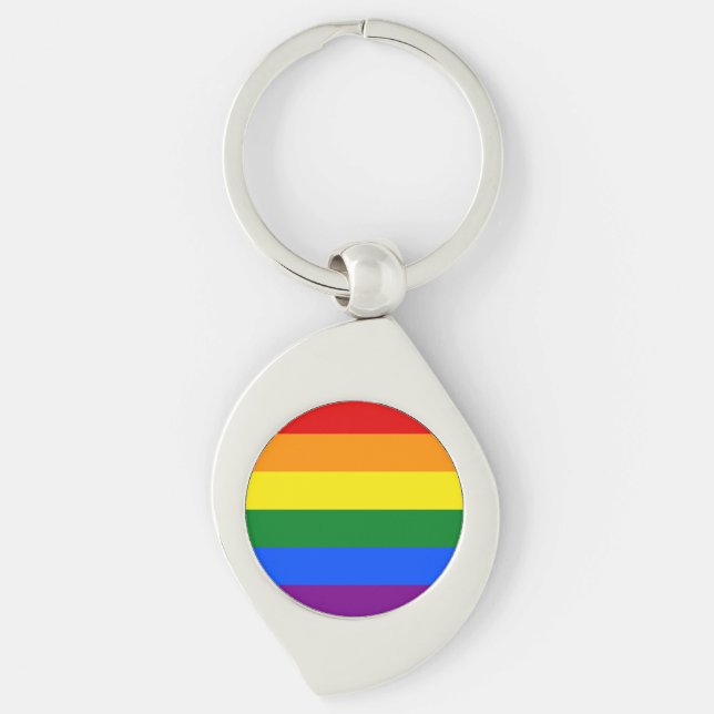 Die Farben des Regenbogens Schlüsselanhänger (Vorderseite)