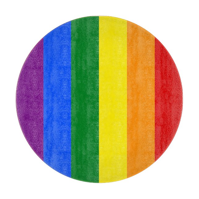 Die Farben des Regenbogens Schneidebrett (Vorderseite)