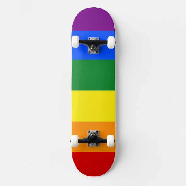 Die Farben des Regenbogens Skateboard (Vorderseite)
