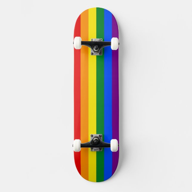 Die Farben des Regenbogens Skateboard (Vorderseite)