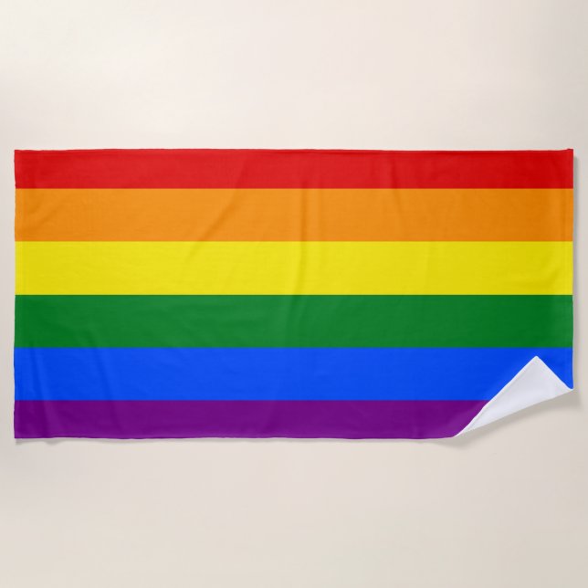 Die Farben des Regenbogens Strandtuch (Vorderseite)