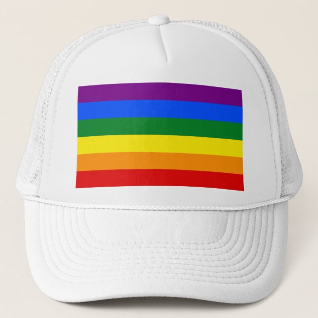 Die Farben des Regenbogens Truckerkappe (Vorderseite)