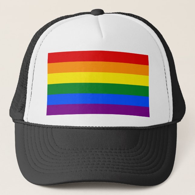 Die Farben des Regenbogens Truckerkappe (Vorderseite)