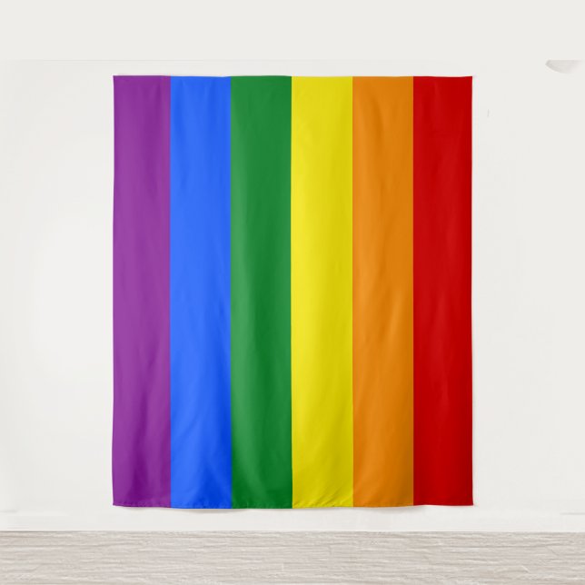 Die Farben des Regenbogens Wandteppich (Vorderseite)