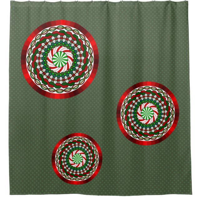 Die Farben des Weihnachtsduschvorhangs Duschvorhang (Vorderseite)