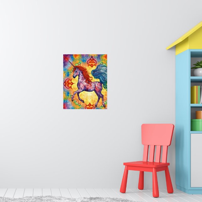 Die farbenfrohe Appaloosa Unicorn Poster (Kinderzimmer 1)