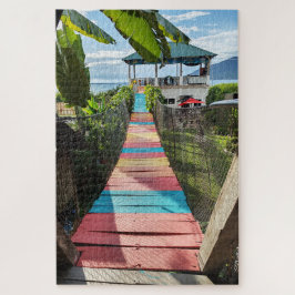 Die farbenfrohe Fußgängerbrücke Puzzle