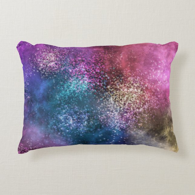 Die farbenfrohe Galaxie Dekokissen (Vorderseite)