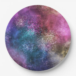 Die farbenfrohe Galaxie Pappteller