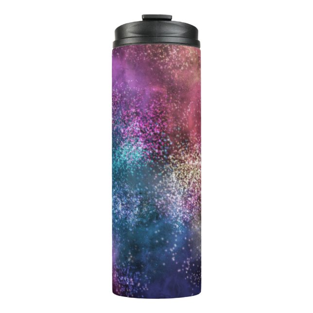 Die farbenfrohe Galaxie Thermosbecher (Vorderseite)
