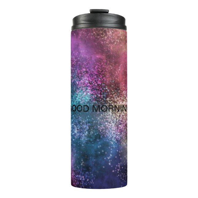 Die farbenfrohe Galaxie Thermosbecher (Vorderseite)