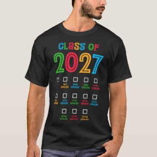 Die farbenfrohe Klasse von 2027 zurück in die Schu T-Shirt