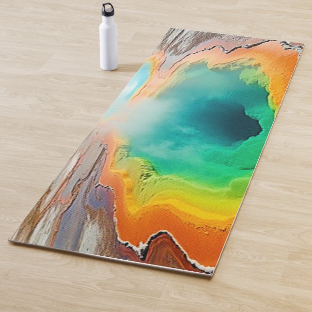 Die farbenfrohe Kunst des heißen Frühlings Yogamatte (Beispiel)