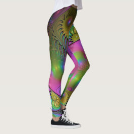 Die farbenfrohe, leuchtend moderne Kunst des Abstr Leggings