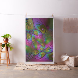 Die farbenfrohe, leuchtend moderne Kunst des Abstr Stoff