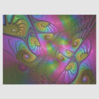 Die farbenfrohe, leuchtende, trippy-Abstrakte Frak